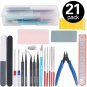 Rustark 21Pcs Modeler Basic Tools Craft Set Hobby Building Tools Kit For Gundam