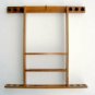 Pool Table Wall Mount Rack Mahogany For 6 Cues Billiard Balls Racks Accessories