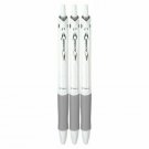 Pilot Acroball Pure White Fine 0.7mm Vivid Ball Point Pens Black Ink (3 Count)