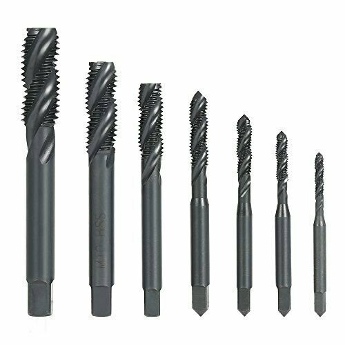 Screw Thread Tap Set Nitriding Coated Metric Spiral Flute Machine Manual 7pcs