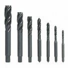 Screw Thread Tap Set Nitriding Coated Metric Spiral Flute Machine Manual 7pcs