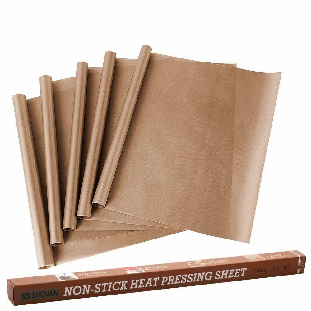 3 Pack Teflon Sheet 16x20 Heat Press Transfer Art Craft Supply Sewing Tool Add