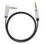 AUX Cable, 6 FT Flat 3.5mm Auxiliary Audio Stereo Cord 90 Degree Right Angle MP3