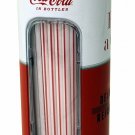 Coca-Cola Collectible Tin Straw Holder with 50 Straws (Style 2) Style 2