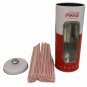 Coca-Cola Collectible Tin Straw Holder with 50 Straws (Style 2) Style 2