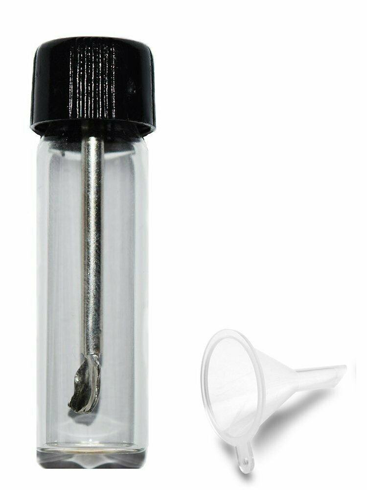 iSnuff Small Glass Bottle with Snuff Spoon Strong Vial Pocket W Mini Funnel