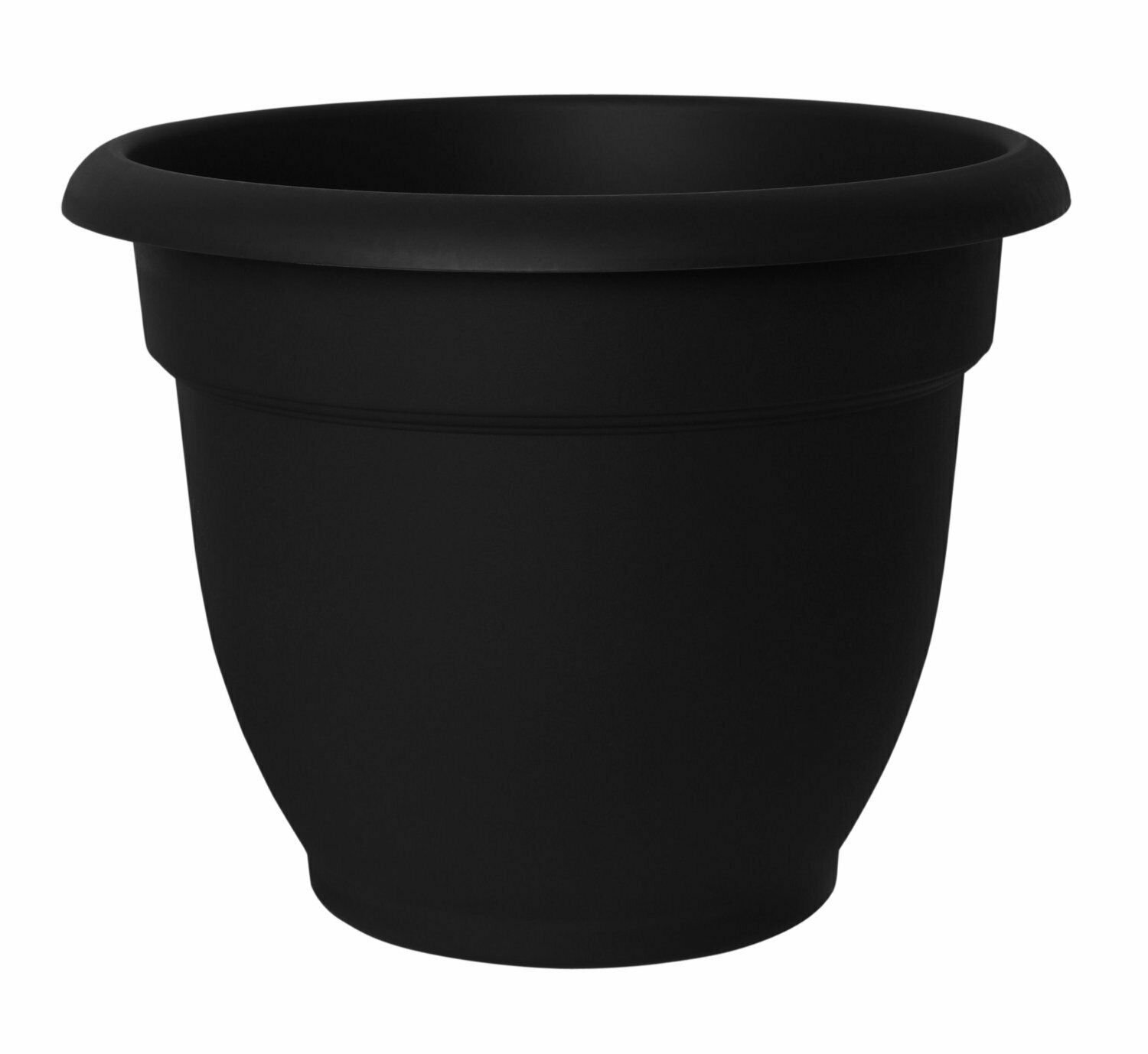Plastic Self Watering Planter 6 inch Black Garden Plant Pot Flower Container