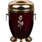Memorial Ashes Cremation Urn for Adult with Rose Funeral Urn for Human Ashes