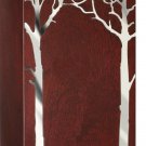 Artistic Wood Urn with Tree on The Front .Funeral urn For Ashes.Cremation urn
