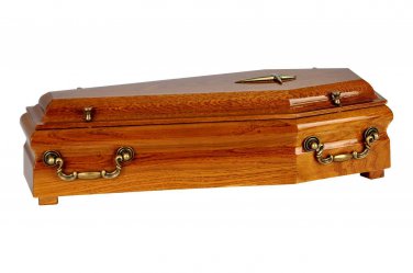 BEAUTIFUL WOOD CASKET CREMATION ASHES ADULT URN&INFANT CASKET URN MEMORIALS