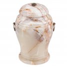 Beautiful natural Stone Onyx urn with Rose cremation urn for Adult ashes Funeral