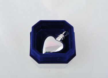 Beautiful Polished Solid Silver Heart Pendant Keepsake For Ashes Keepsake urn