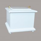Solid Wood Casket White Funeral Urn For Ashes Cremation Urns For a Child Ashes