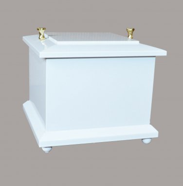 Solid Wood Casket White Funeral Urn For Ashes Cremation Urns For a Child Ashes