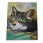 Unique Custom Wood Casket Memorial Urn for Cat's ashes Hand painted Pet Urn cat