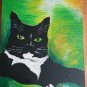 Unique Custom Wood Casket Memorial Urn for Cat's ashes Hand painted Pet Urn cat