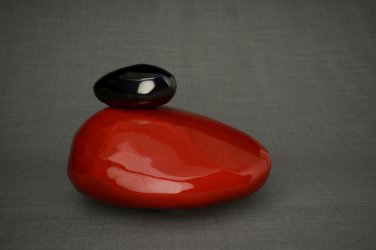 Elegant Stone shaped Ceramic Cremation ashes urn.Unique memorial funeral urn