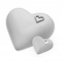 Unique Heart shaped Ceramic Cremation urn for ashes.Unique memorial funeral urn