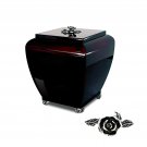 Unique wooden Cremation Urn for adult Beautiful Human funeral Urn High Gloss