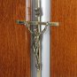 SOLID WOOD CASKET WITH GOLD CROSS FUNERAL ASHES URN FOR ADULT MEMORIAL URN