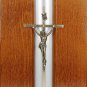 SOLID WOOD CASKET WITH GOLD CROSS FUNERAL ASHES URN FOR ADULT MEMORIAL URN