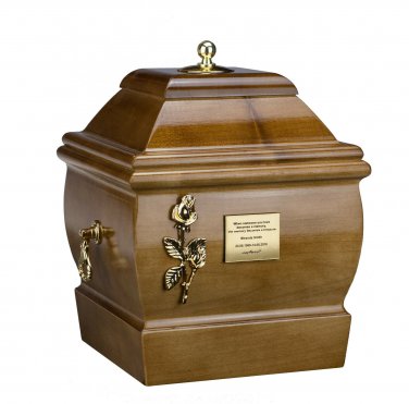 Beautiful Solid Wood Casket Funeral Ashes Urn For Adult Cremation Urn .Memorial