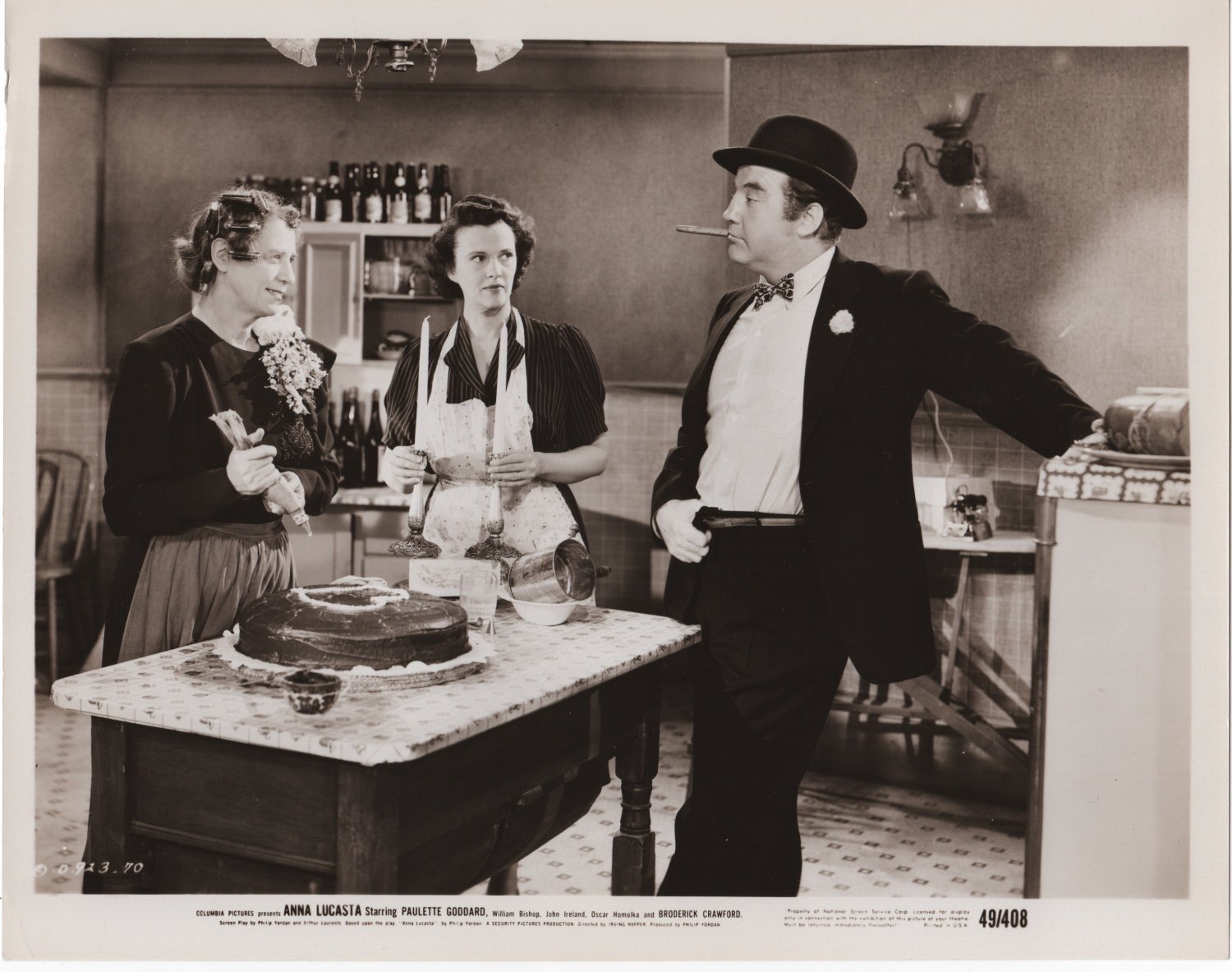 Broderick Crawford Grayce Hampton Gale Page 1949 Film Noir Original Photo