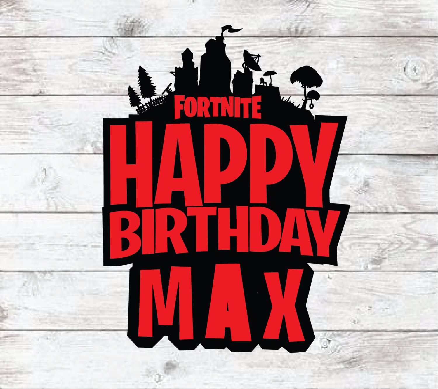 Custom Fortnite Birthday Decal, Fortnite Party Supplies, Fortnite