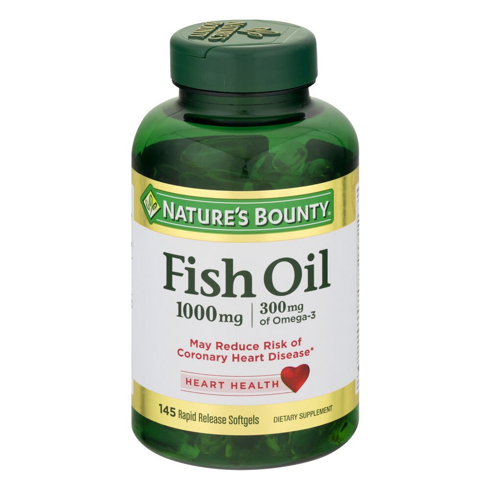 Nature's Bounty Cholesterol Free Fish Oil Softgels, 1000mg, 135 count