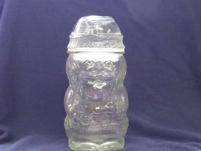 Libbey Glass Santa Jar with Lid