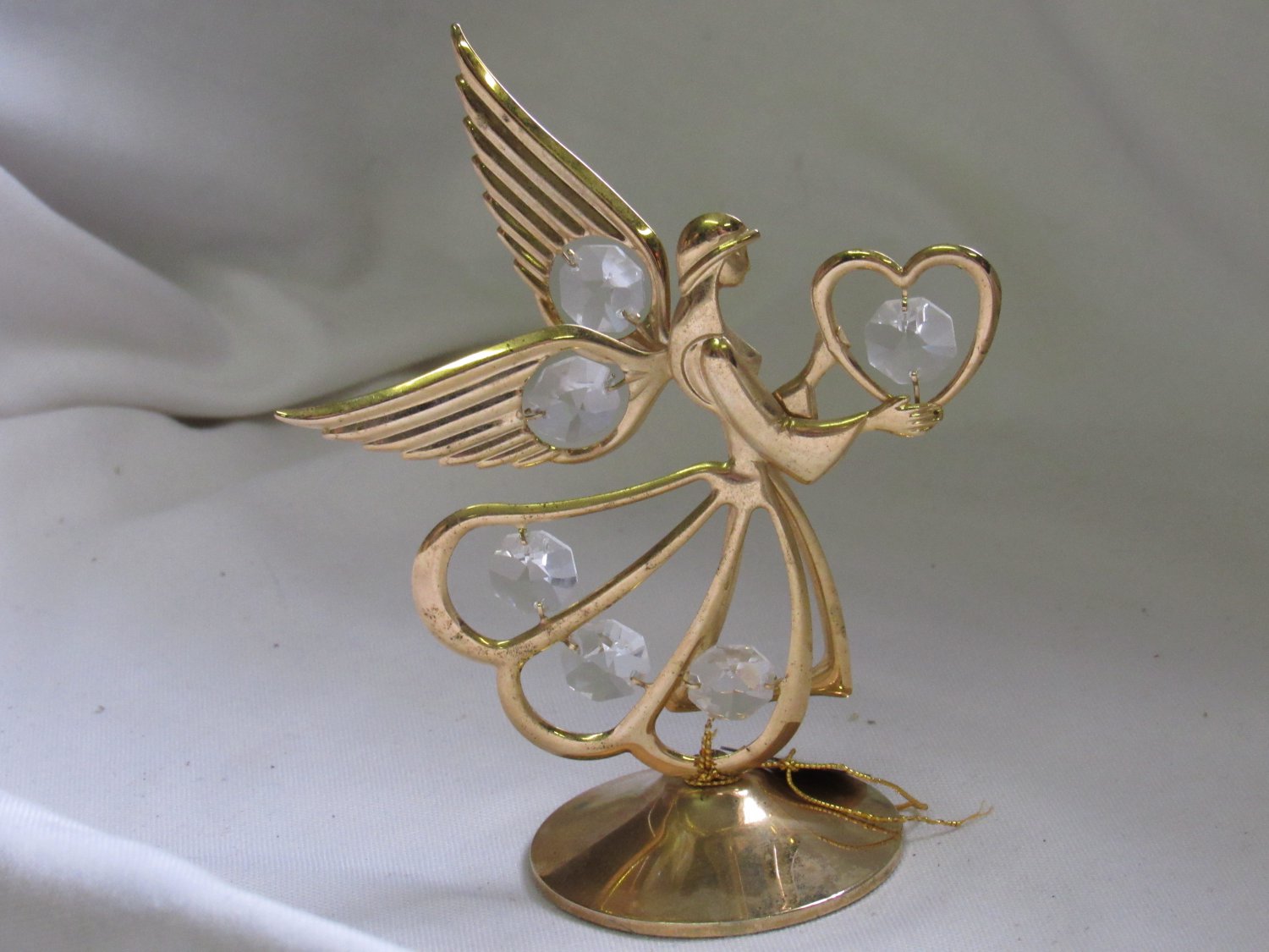 Gold Plated Angel With Austrian Crystals