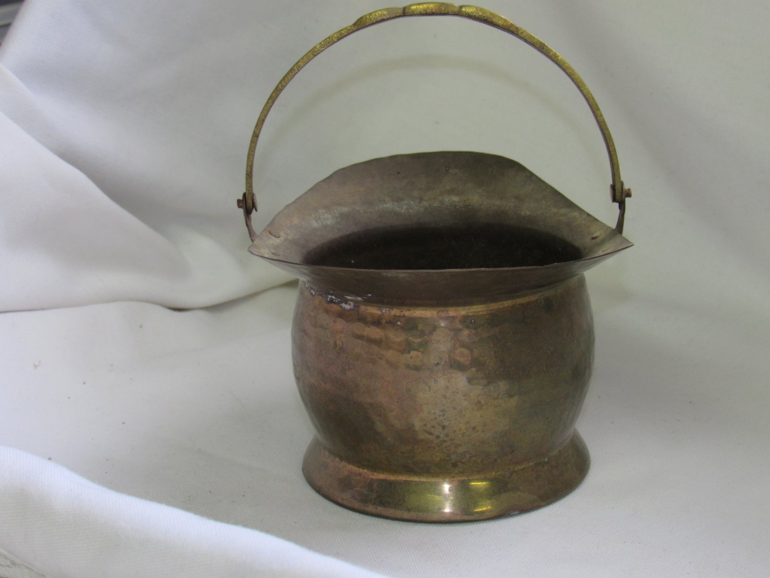 Vintage Mini Brass Coal Bucket