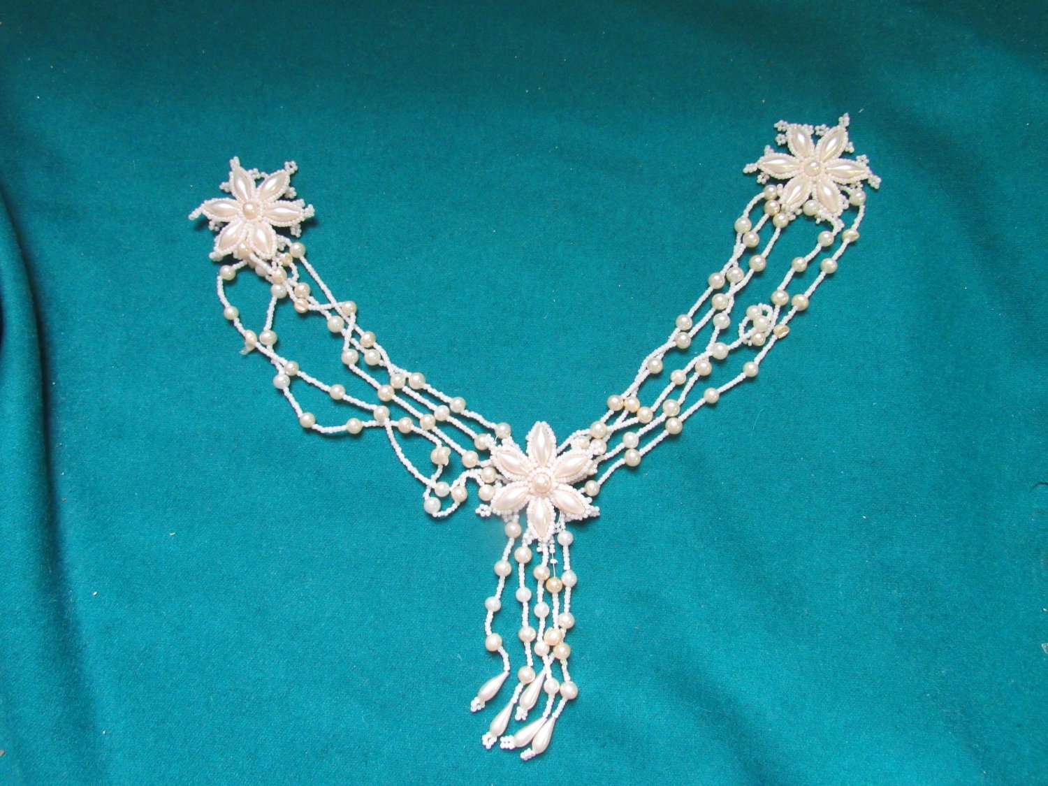 Vintage Bodice Beaded Applique