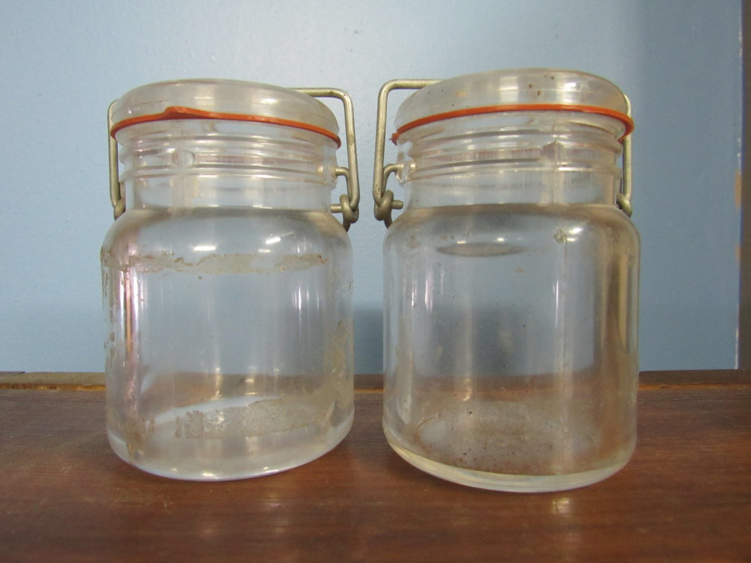 Vintage Plastic Mason Jar Salt and Pepper Shakers