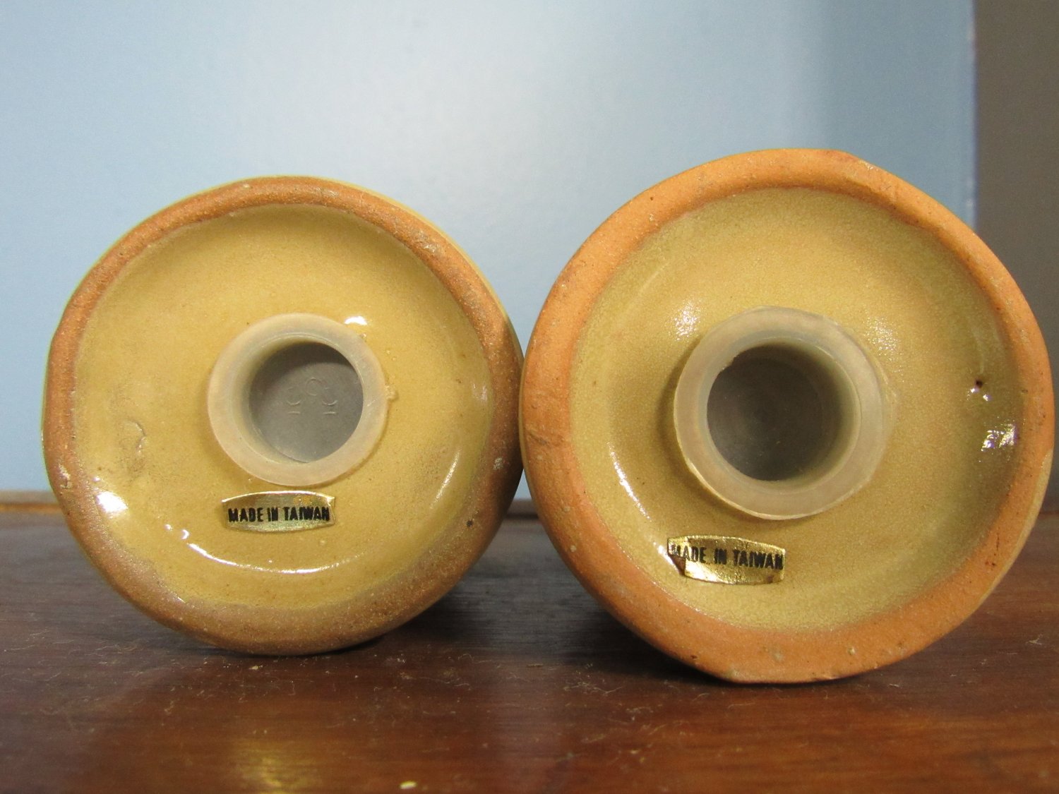 Vintage Stoneware Salt and Pepper Shakers