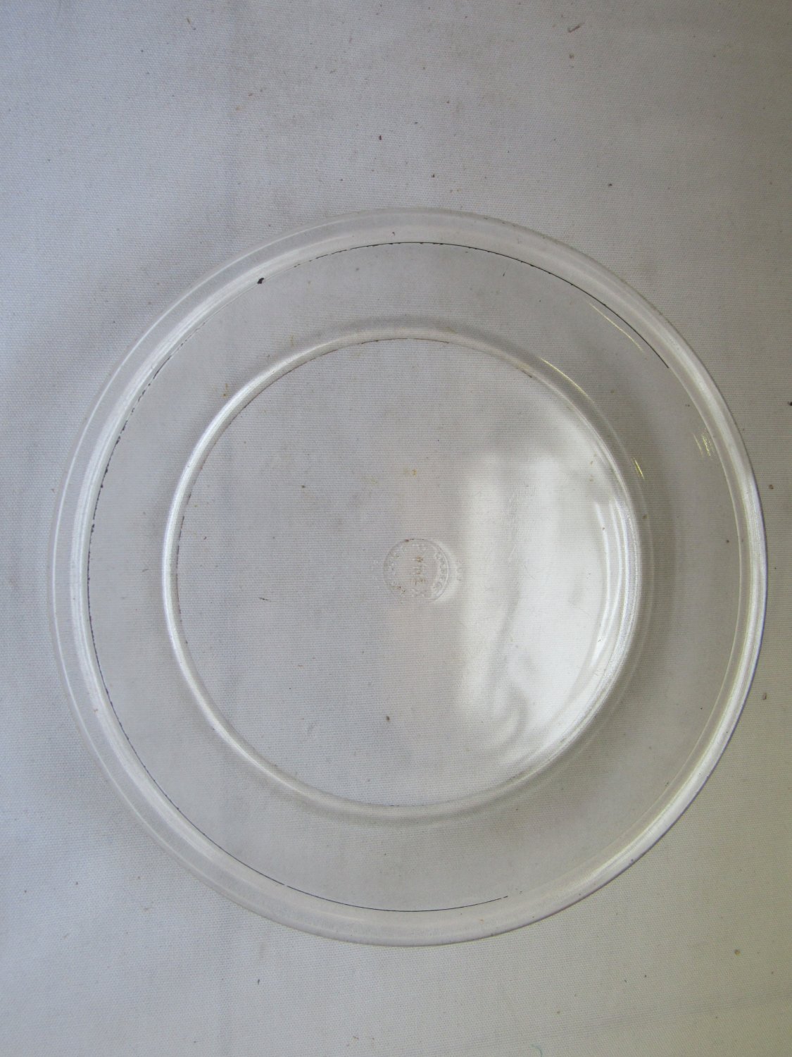 Fire King Clear Glass Pie Plate