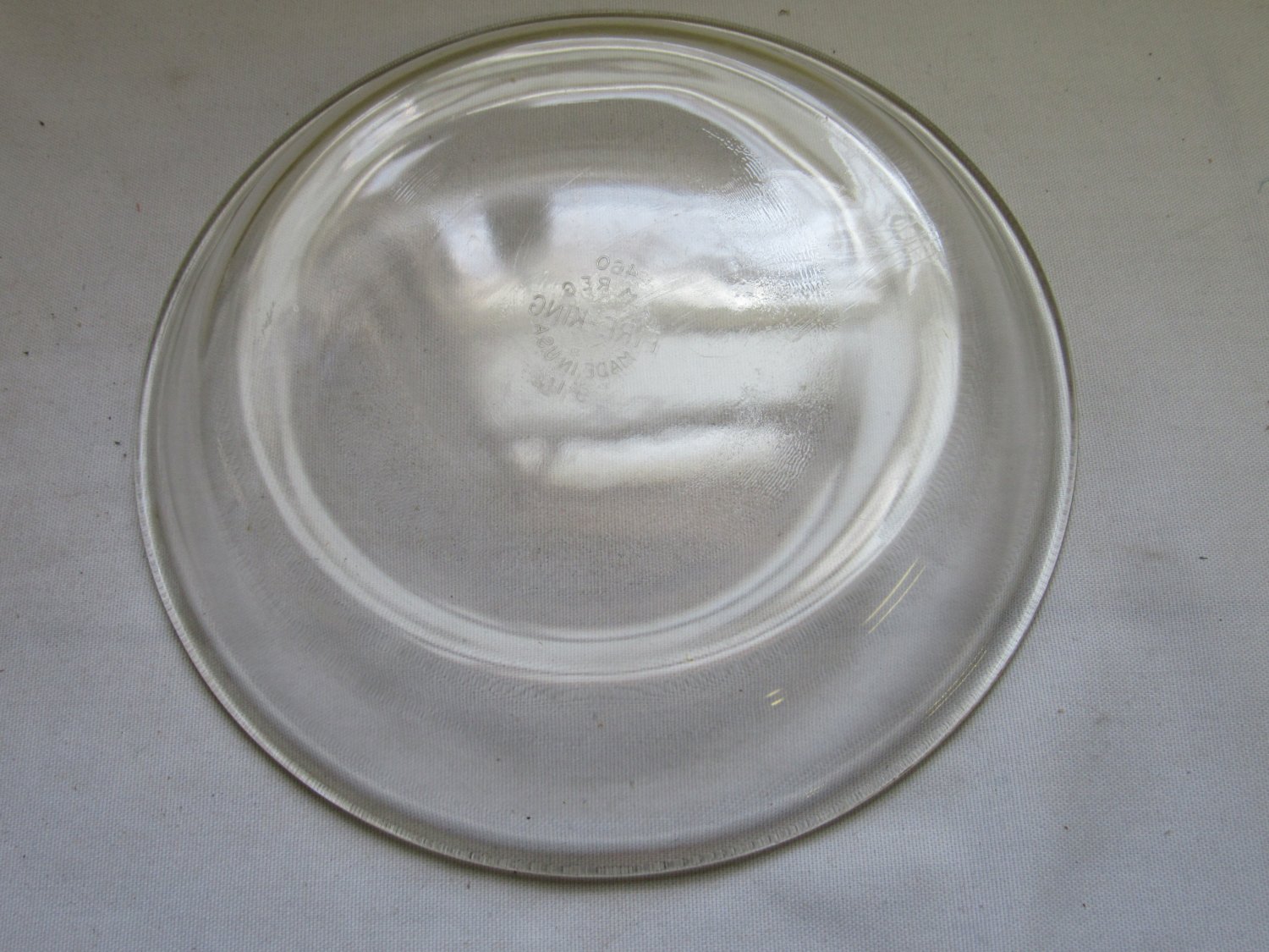 Fire King Clear Glass Pie Plate