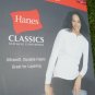 NEW WARM Charcoal Grey Hanes Henley Long Sleeve Thermal Women's Shirt Small