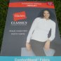 NEW WARM Charcoal Grey Hanes Henley Long Sleeve Thermal Women's Shirt Small
