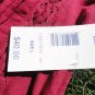 Great Northwest Indigo Sleeveless Red Embroidered Tank Top Blouse sz L