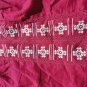 Great Northwest Indigo Sleeveless Red Embroidered Tank Top Blouse sz L