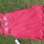 Great Northwest Indigo Sleeveless Red Embroidered Tank Top Blouse sz L