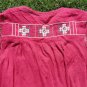 Great Northwest Indigo Sleeveless Red Embroidered Tank Top Blouse sz L