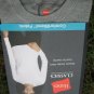 NEW WARM Gray Crew Neck Hanes Long Sleeve Winter Thermal Women's Shirt Small S P