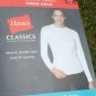 NEW WARM Gray Crew Neck Hanes Long Sleeve Winter Thermal Women's Shirt Small S P