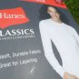NEW WARM Gray Crew Neck Hanes Long Sleeve Winter Thermal Women's Shirt Small S P