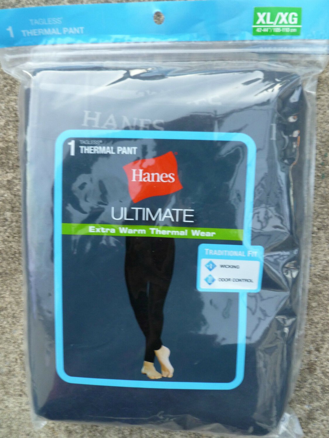 NEW HANES TAGLESS ULTIMATE EXTRA WARM THERMAL WINTER PANT XL XLARGE SPORT FLEECE