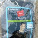 HANES CREW Long Sleeve TAGLESS ULTIMATE EXTRA WARM THERMAL WINTER L LARGE FLEECE