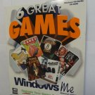 6 Great Games: Windows Me (PC, 2000) NEW SEALED BIG BOX