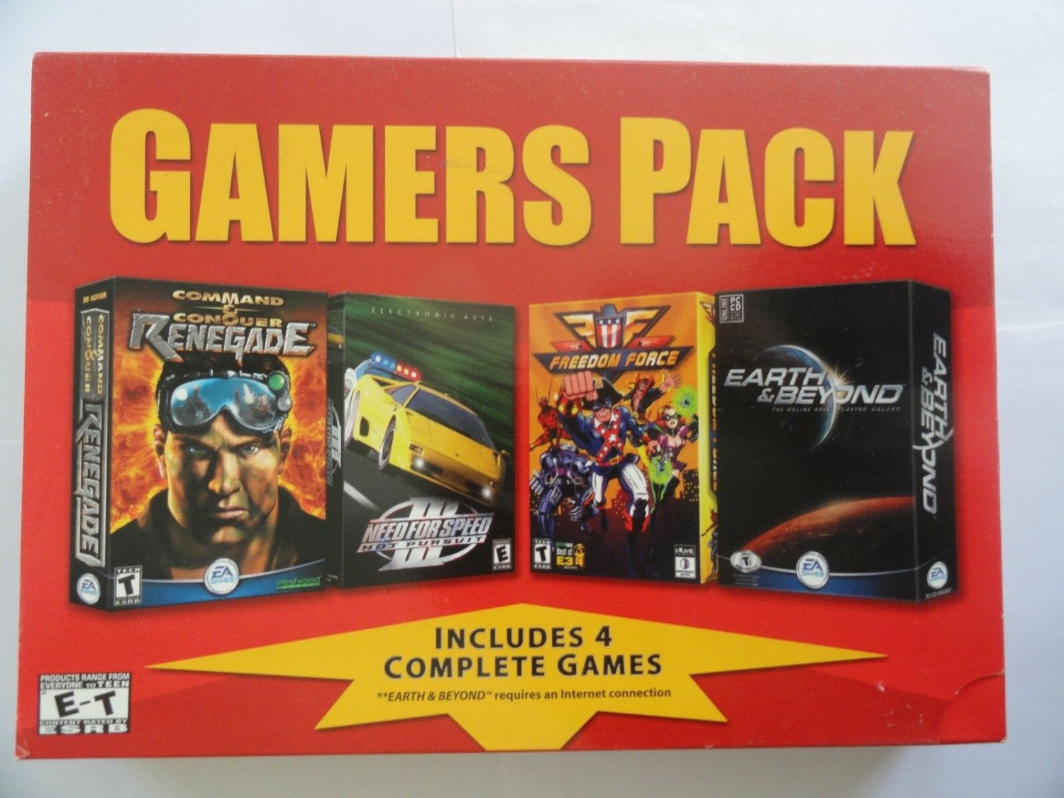 Gamers Pack PC game Command Conquer Renegade Need for Speed 3 Freedom Force NEW